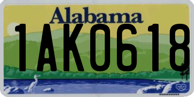 AL license plate 1AK0618