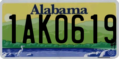 AL license plate 1AK0619