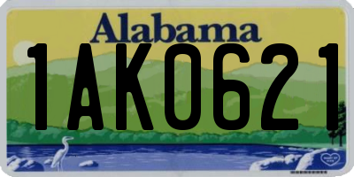 AL license plate 1AK0621