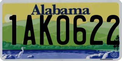 AL license plate 1AK0622