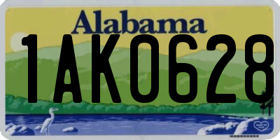AL license plate 1AK0628