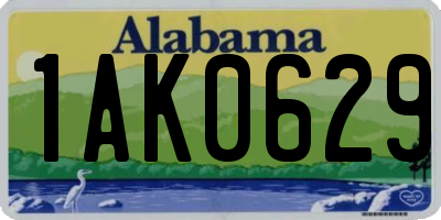AL license plate 1AK0629