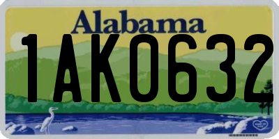 AL license plate 1AK0632