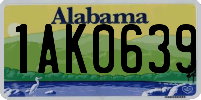 AL license plate 1AK0639