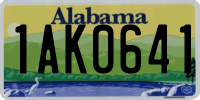 AL license plate 1AK0641