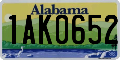 AL license plate 1AK0652