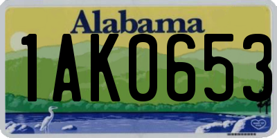 AL license plate 1AK0653