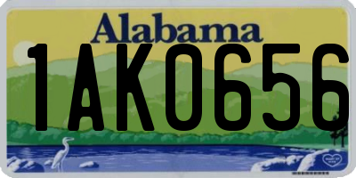 AL license plate 1AK0656