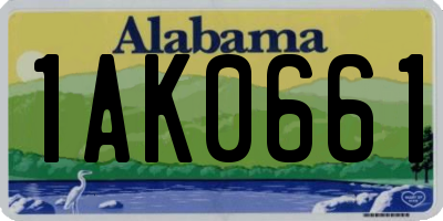 AL license plate 1AK0661