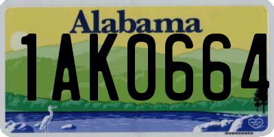 AL license plate 1AK0664