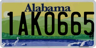 AL license plate 1AK0665
