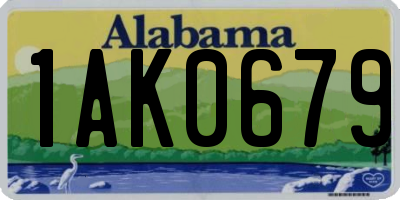 AL license plate 1AK0679