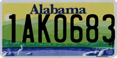 AL license plate 1AK0683