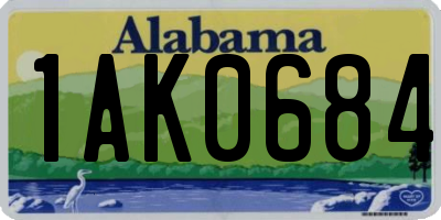 AL license plate 1AK0684