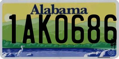 AL license plate 1AK0686