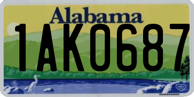 AL license plate 1AK0687