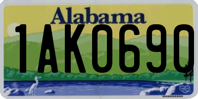 AL license plate 1AK0690