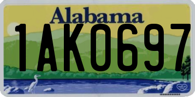 AL license plate 1AK0697