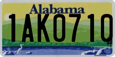 AL license plate 1AK0710
