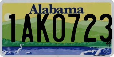 AL license plate 1AK0723
