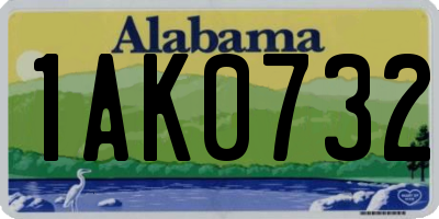 AL license plate 1AK0732