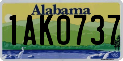 AL license plate 1AK0737