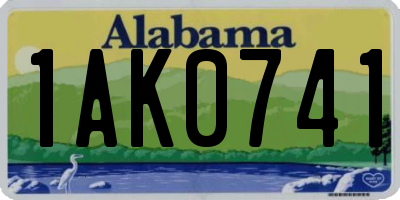 AL license plate 1AK0741