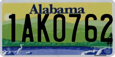 AL license plate 1AK0762