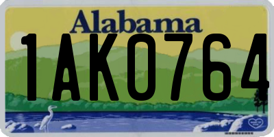 AL license plate 1AK0764
