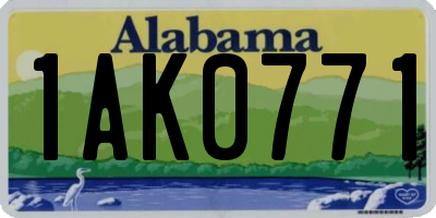 AL license plate 1AK0771