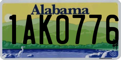 AL license plate 1AK0776