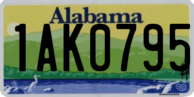 AL license plate 1AK0795