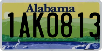 AL license plate 1AK0813