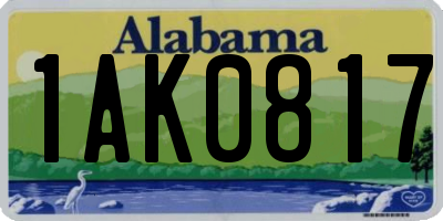 AL license plate 1AK0817