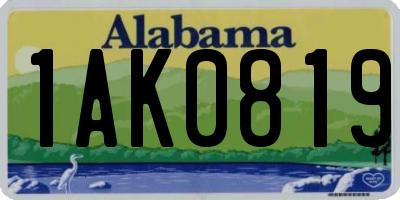 AL license plate 1AK0819