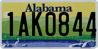 AL license plate 1AK0844