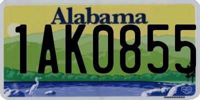 AL license plate 1AK0855