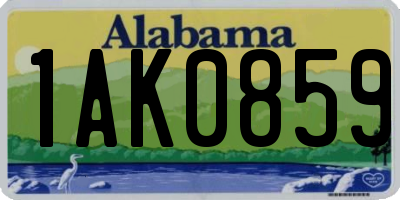 AL license plate 1AK0859