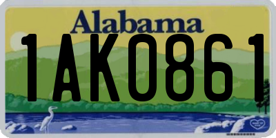 AL license plate 1AK0861