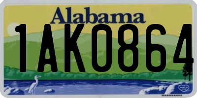 AL license plate 1AK0864
