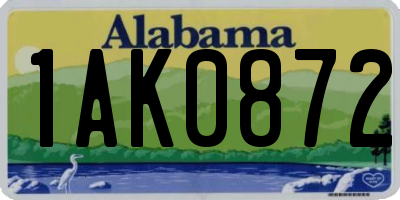 AL license plate 1AK0872