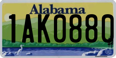 AL license plate 1AK0880
