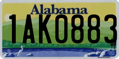 AL license plate 1AK0883