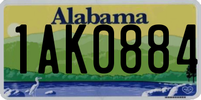 AL license plate 1AK0884