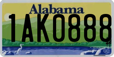 AL license plate 1AK0888