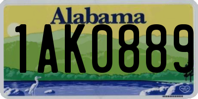 AL license plate 1AK0889