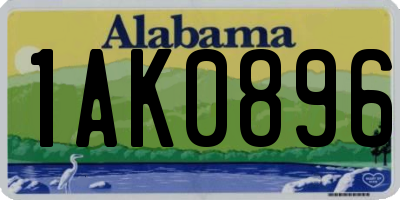 AL license plate 1AK0896