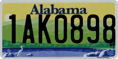 AL license plate 1AK0898