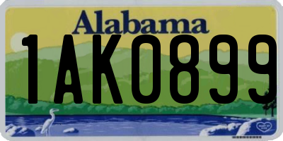 AL license plate 1AK0899