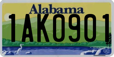 AL license plate 1AK0901